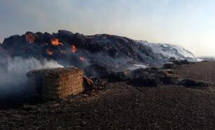 Yozgat'ta 900 ton saman kül oldu; 1 kişi tutuklandı