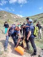 Kapadokya'da vadi yürüyüşü yaparken yaralanan kadın kurtarıldı