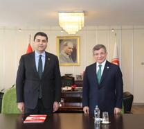 Davutoğlu, DP Genel Başkanı Uysal'la görüştü