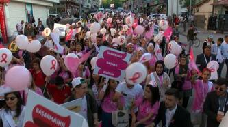 Muş'ta kanser hastası ve gönüllülerden 'farkındalık yürüyüşü'