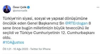 AK Parti'li Çelik'ten '10 Ağustos' açıklaması