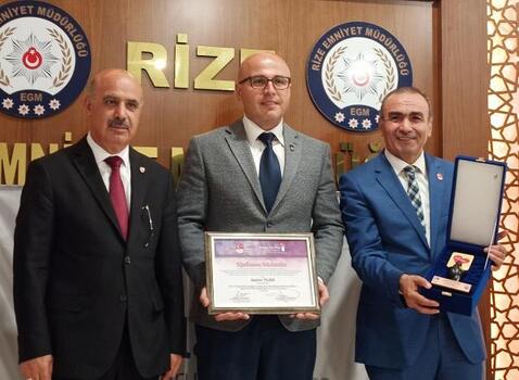 Polis memuru Yıldız’a fair play ödülü