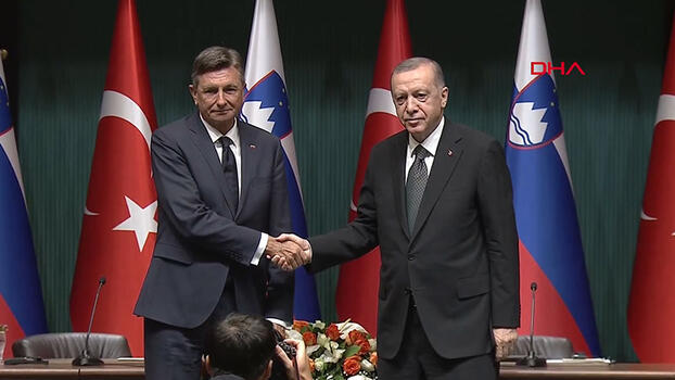 Cumhurbaşkanı Erdoğan ile Borut Pahor Açıklama Yaptı