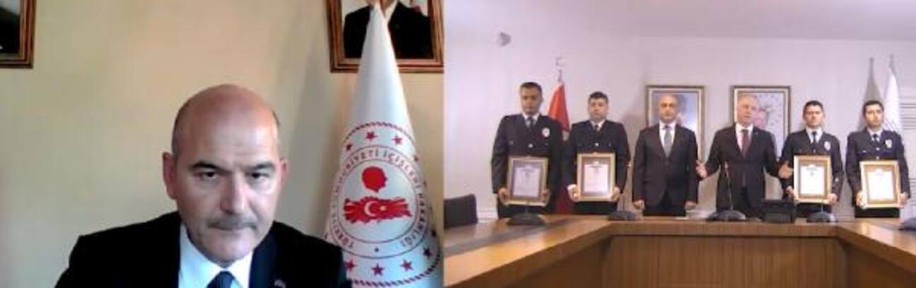 Bakan Soylu’dan, canlı bomba şüphelisini etkisiz hale getiren polislere ödül