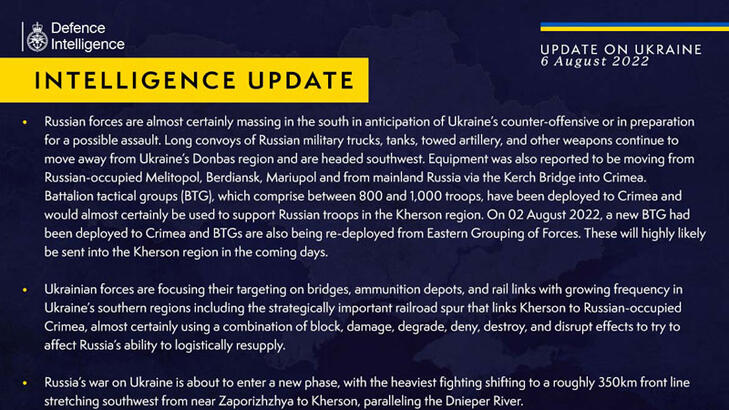 İngiltere istihbarat raporu: Rusya-Ukrayna savaşı yeni bir aşamaya girmek üzere