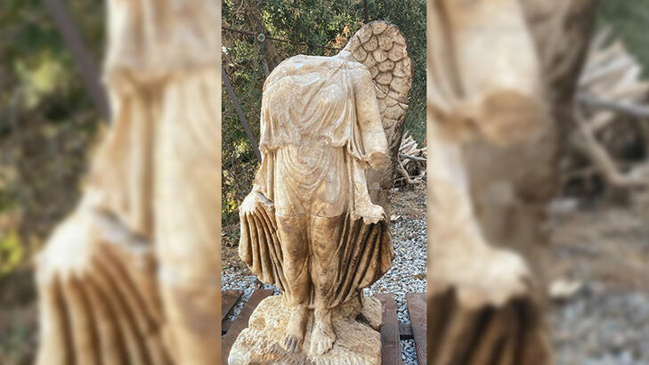 Alanya'da 1800 yıllık Zafer Tanrıçası heykeli bulundu