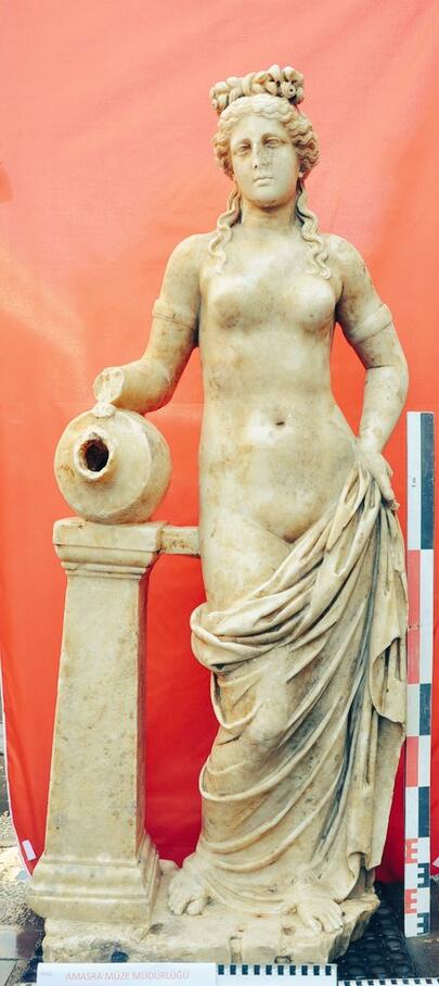 1800-year-old water fairy statue found in Bartın
