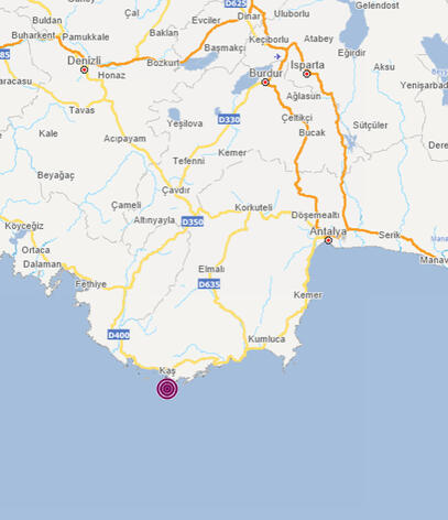 Antalya açıklarında 4.1 büyüklüğünde deprem