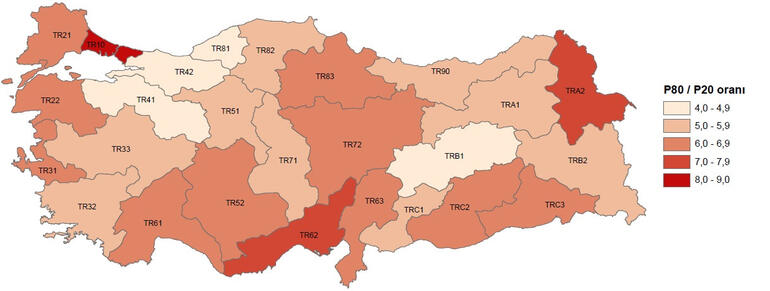 Yıllık geliri en yüksek il 51 bin 765 TL ile İstanbul