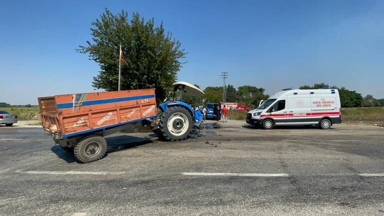 Osmaniyede traktör ile otomobil çarpıştı: 1 ölü, 4 yaralı
