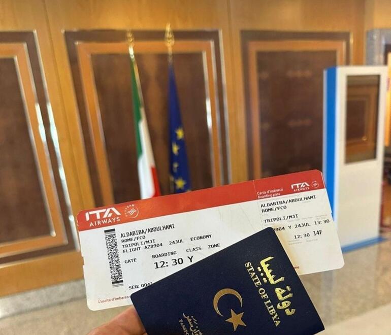 Libya Başbakanı Dibeybe, Roma-Trablus biletini paylaştı